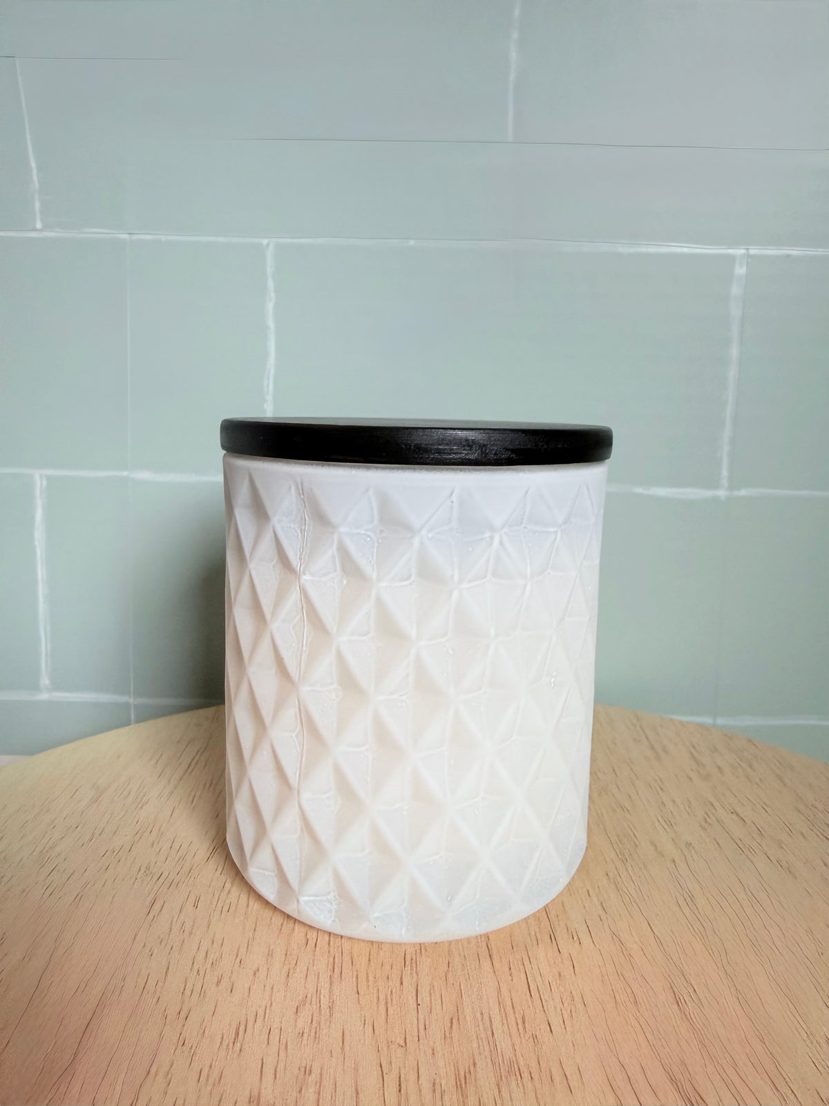 White Textured 8oz candle